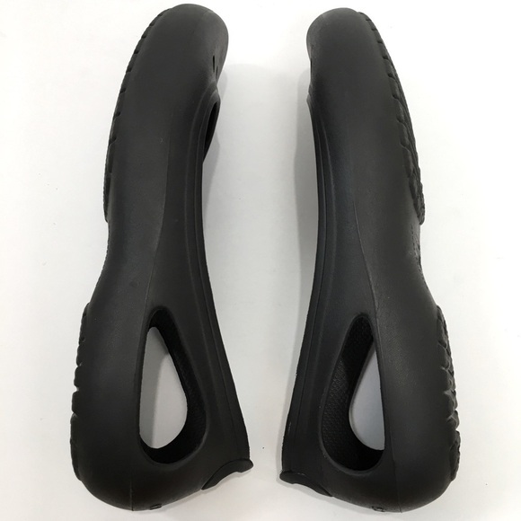 Crocs Kadee Cutout Details Slip On Comfort Black Rubber Slip On Ballet Flats - Picture 12 of 14